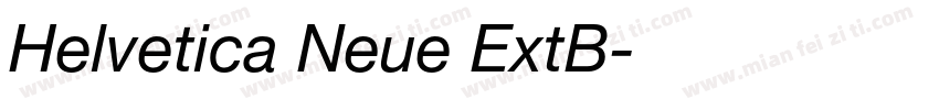 Helvetica Neue ExtB字体转换